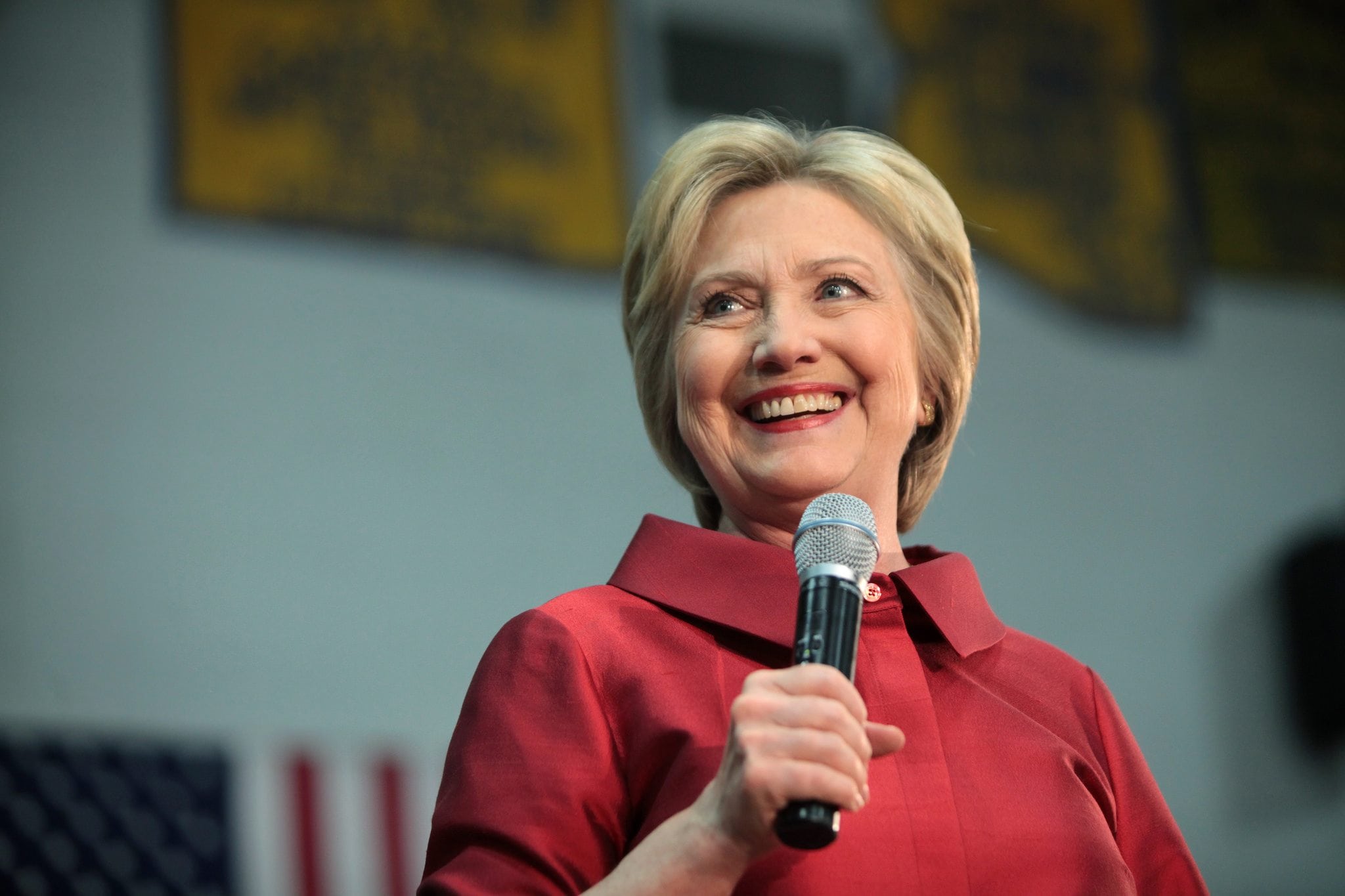 Hilary Clinton giving a speech