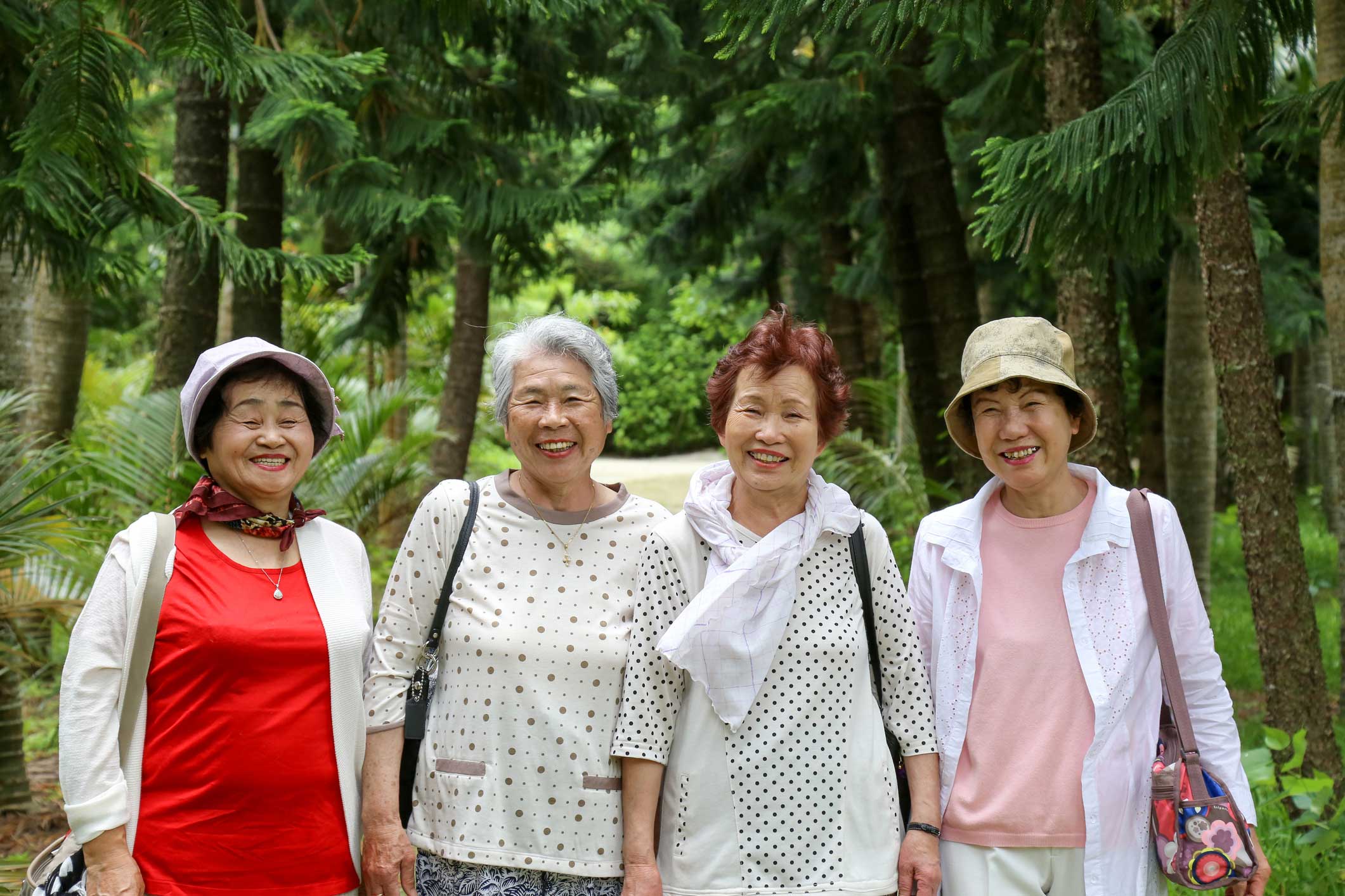 Group of older women in Okinawa.