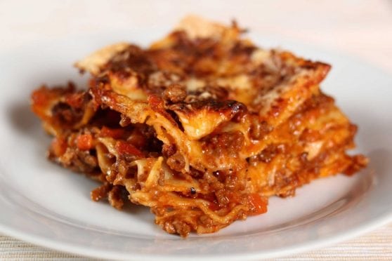 Lasagna recipe.