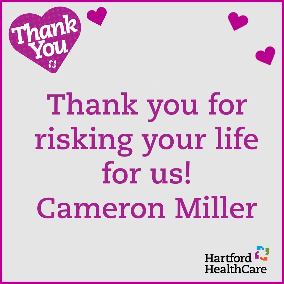 Thank you message from Cameron, April 22nd