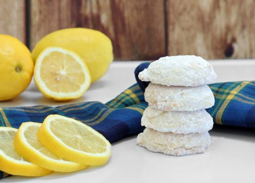 Stacked Sugared Lemon Cookies