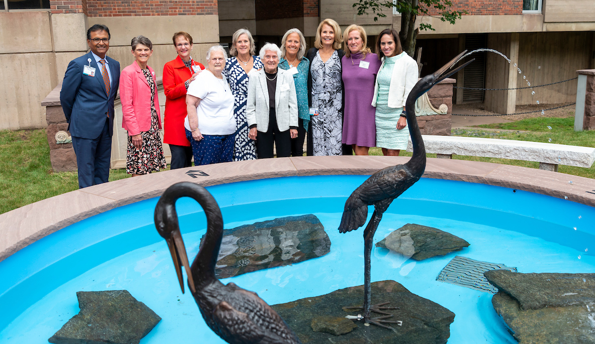 New Courtyard, Fountain Offers Hartford Hospital Respite With a Sentimental Twist