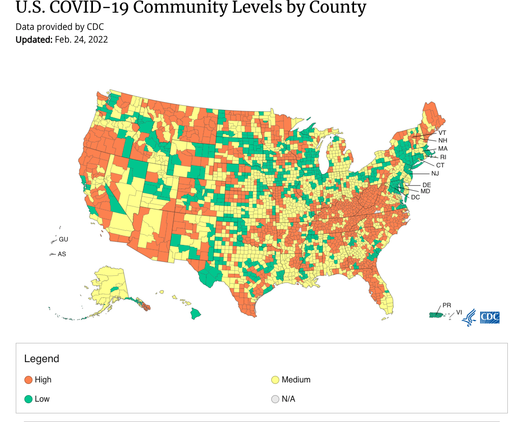 CDC Transmission Levels (Old Criteria)