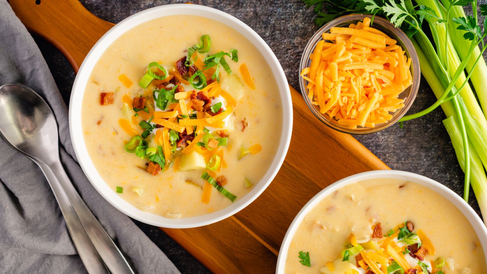 Healthier Soup Series: Loaded Baked Potato